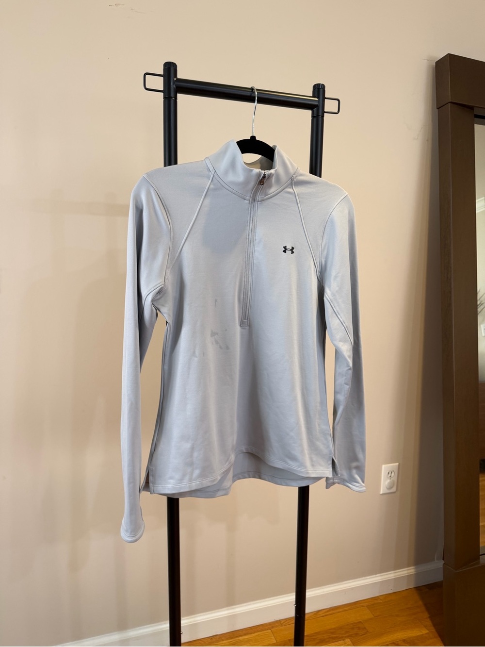 Under Armour White Quarter-Zip Athletic Pullover